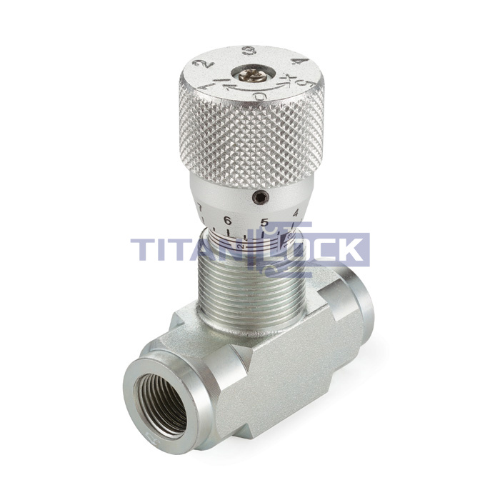 Гидравлический дроссель двунаправленный, 1/4", BP/BP, сталь, TL2WHT1/4FF TITAN LOCK