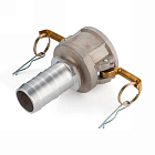 Камлок алюминиевый тип C, 2 1/2", розетка с хвостовиком под рукав 1 1/2", TL2515CAL TITAN LOCK