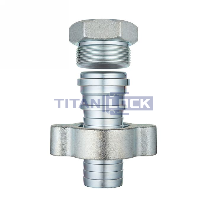 Соединение для пара "GEFEST" в сборе, 1" NPT (оцинк. сталь), TLGFC1 (GF36) TITAN LOCK