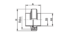 Молочная муфта под приварку, DIN 11851, DN32, нерж 304, упл. Silicon, VK-TL32MCWS-SIL TITAN LOCK