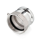 Камлок нержавеющий тип A ниппель, внутр. резьба BSP 3", AISI304, TL300ASS TITAN LOCK