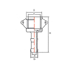 Камлок нержавеющий тип C, розетка с хвостовиком 1 1/2", AISI316, TL150CSS316 TITAN LOCK
