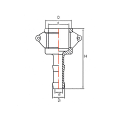 Камлок алюминиевый тип С, розетка с хвостовиком 4", TL400CAL TITAN LOCK