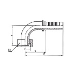 Фитинг DN 08 DKOS (Г) M16X1.5 (90), TL-DKOS08F16X1.5-90 TITAN LOCK