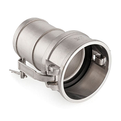 Камлок нержавеющий тип C, розетка с хвостовиком 4", AISI316, TL400CSS316 TITAN LOCK