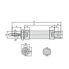 Пневмоцилиндр серии MAL с магнитным кольцом, 20X250, TLP-PC20X250MAL-MG TITAN LOCK
