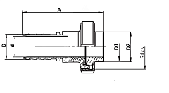 Молочная муфта рукав-сварка, DIN 11851, DN40, нерж 304, упл. Silicon, VK-TL40MCRS-SIL TITAN LOCK