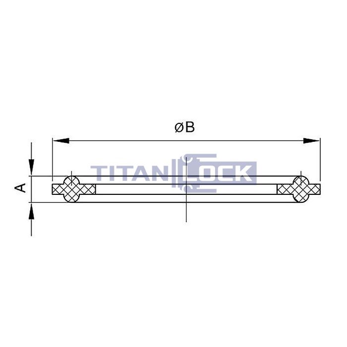 Уплотнение CLAMP DN25 EPDM (черный), DIN TL25EP-C TITAN LOCK