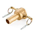 Камлок латунный тип С, розетка с хвостовиком 1 1/2", TL150CBR TITAN LOCK