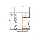 Камлок нержавеющий тип А серия "EcoLine" ниппель, внутр. резьба BSP 1 1/2", AISI304, TL150ASS-EL TITAN LOCK