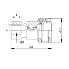 БРС серия B, ISO 7241-B, розетка, нерж. сталь 304, 2in TL16BF-S TITAN LOCK