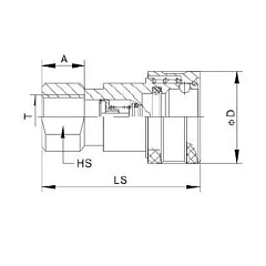 БРС серия B, ISO 7241-B, розетка, нерж. сталь 304, 1,5in TL12BF-S TITAN LOCK