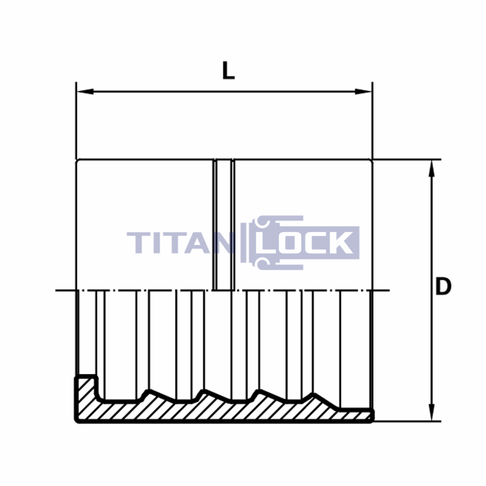 Муфта 1SN/2SN, DN 16, TL-CC1SN/2SN-16 TITAN LOCK
