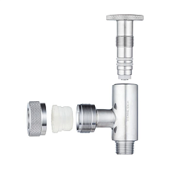 Верхний кран уровнемера DN15 (трубка 20мм), нерж. 304, TL015UTLS TITAN LOCK