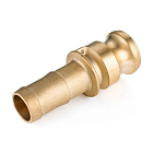 Камлок латунный тип E, ниппель с хвостовиком 1 1/4", TL125EBR TITAN LOCK