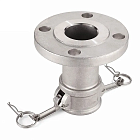 Камлок нержавеющий тип FC, розетка с фланцем 3/4", AISI316, TL75FCSS TITAN LOCK