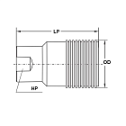 БРС серия G (WS) резьбовая, ниппель, оцинк. cталь, резьба NPT, 1 1/4in TL10GMN TITAN LOCK
