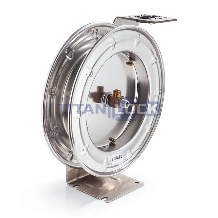 Барабан с инерционным механизмом, нерж. сталь, для мойки TLREEL TITAN LOCK