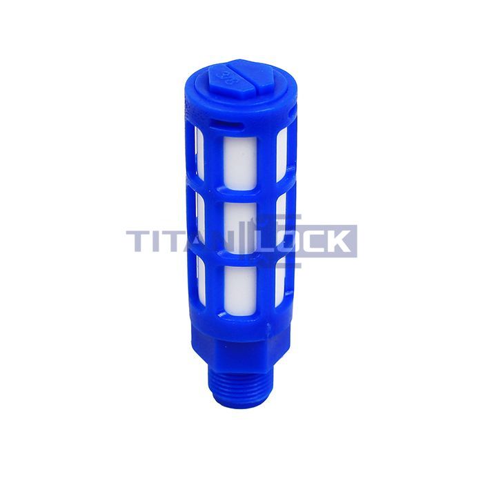 Пневмоглушитель пластиковый тип PSL, наруж. резьба 1/2", TLP-PSL-04 TITAN LOCK