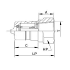 БРС серия А, ISO 7241-A, ниппель, оцинк. сталь, 1/4in TL2AM TITAN LOCK