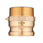 Камлок латунный тип F ниппель, наруж. резьба BSP 3", TL300FBR TITAN LOCK