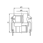 Камлок полипропиленовый тип D розетка, внутр. резьба BSP 3/4", TL75DPP TITAN LOCK