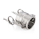 Камлок нержавеющий тип D розетка, внутр. резьба BSP 3/4", AISI316, TL75DSS316 TITAN LOCK