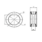 Уплотнение дискового затвора DN32, EPDM (черный), DIN TLSDG32EP TITAN LOCK
