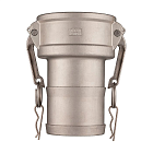 Камлок нержавеющий тип C, розетка с хвостовиком 4", AISI316, TL400CSS316 TITAN LOCK