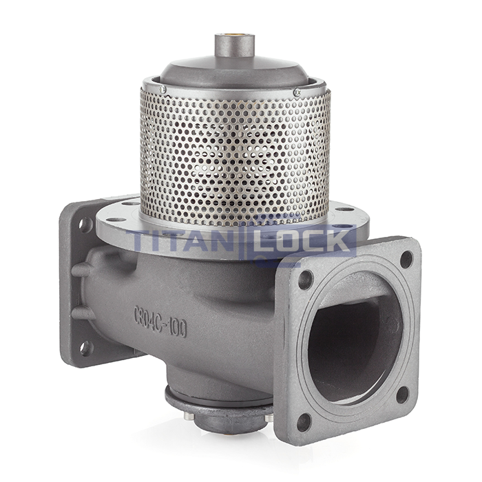 Пневматический донный клапан, Т-образный, алюминий, 4in, TL400PBV-T TITAN LOCK