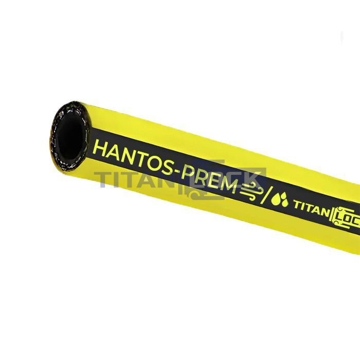 Рукав для воды и сжатого воздуха «HANTOS-PREM», желтый, вн. диам. 35мм, 28bar, TL035HS-PR TITAN LOCK