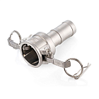 Камлок нержавеющий тип C, розетка с хвостовиком 1 1/4", AISI316, TL125CSS316 TITAN LOCK