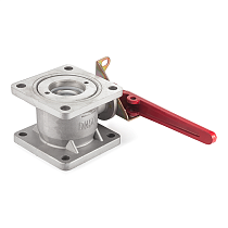 Кран шаровый для бензовоза, квадратный фланец, алюм., DN80, TL300BVSF-AL TITAN LOCK