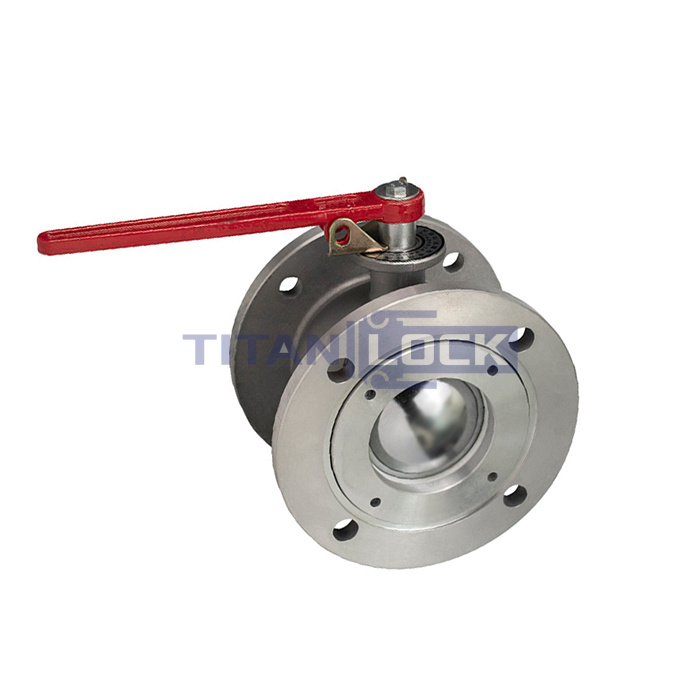 Кран шаровый для бензовоза, круглый фланец, алюм., DN50, TL200BVRF-AL TITAN LOCK