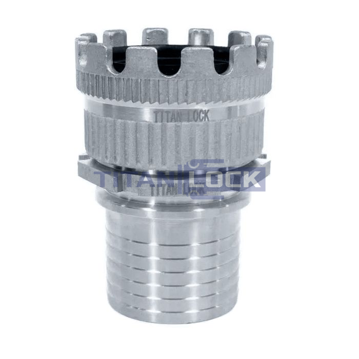 Соединение TankWagen, комплект (муфта MK б/рукоятки + штуцер под рукав), нерж. сталь, TLMKS50SS TITAN LOCK