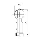 Моющая головка щелевая вращающаяся, D 38 мм резьба BSP 3/4", нерж. 304, TLRWH38TH3/4 TITAN LOCK