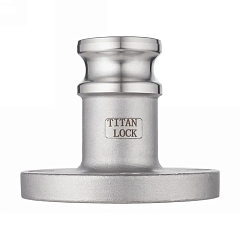 Камлок нержавеющий тип FA, ниппель с фланцем 1", AISI316, TL100FASS TITAN LOCK
