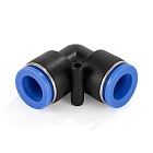 Фитинг цанговый угловой, 8 мм, пластик, тип PUL, TLP-PUL8 TITAN LOCK