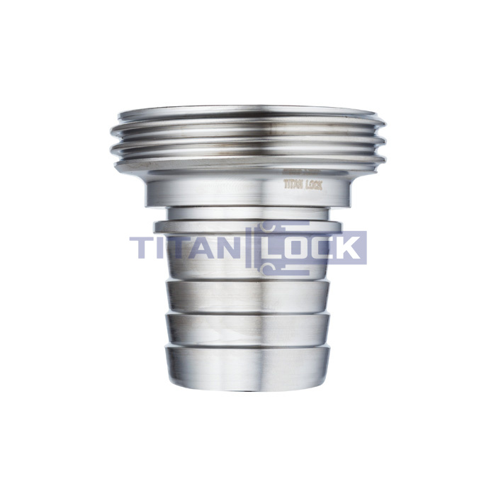 Резьбовой штуцер под рукав DIN 11851 DN40 нерж. 304 TL40THRS TITAN LOCK