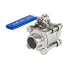 Трехсоставной шаровый кран из нержавеющей стали (AISI 304) типа "сварка-сварка", 0,75in, TL75TPBVSS-WD TITAN LOCK