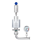 Шпунт-аппарат с манометром (левый), до 2,2 бар, под Clamp DN32 нерж. 304 TL32TGMLPG-CL TITAN LOCK