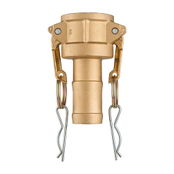 Камлок латунный тип С, розетка с хвостовиком 1 1/4", TL125CBR TITAN LOCK