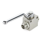 Гидравлический шаровой кран, DN 25 (1"), типа НР-НР M36X2, с креп. отв., сталь, TLHYDV1M TITAN LOCK