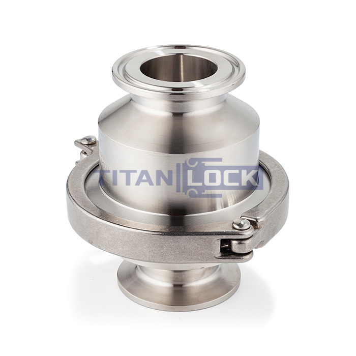 Обратный клапан нержавеющий (AISI304) DN40, типа clamp-clamp TLCV040CLS TITAN LOCK