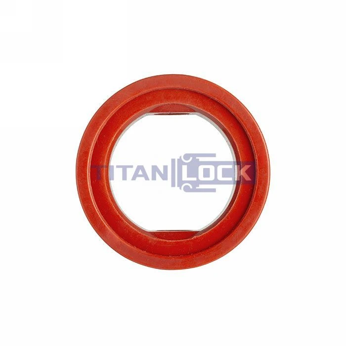 4Уплотнение дискового затвора DN100, Силикон (оранжевый), DIN TLSDG100SIL TITAN LOCK