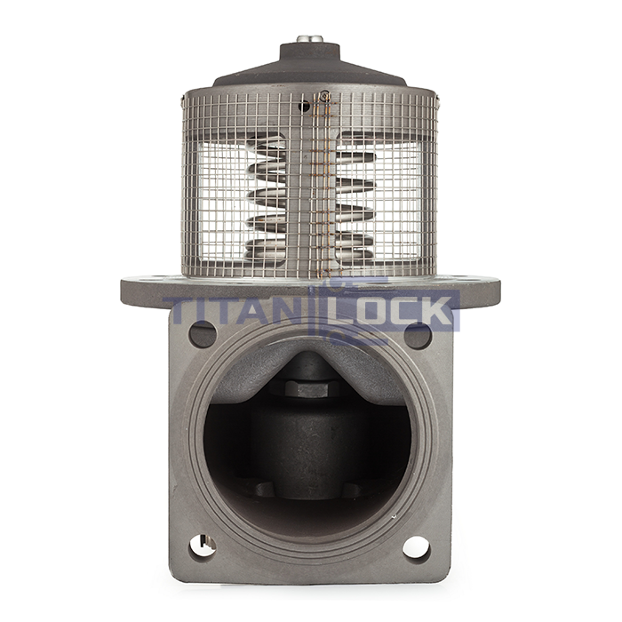 Пневматический донный клапан, квадратный фланец, алюминий, 4in, TL400PBV-S TITAN LOCK