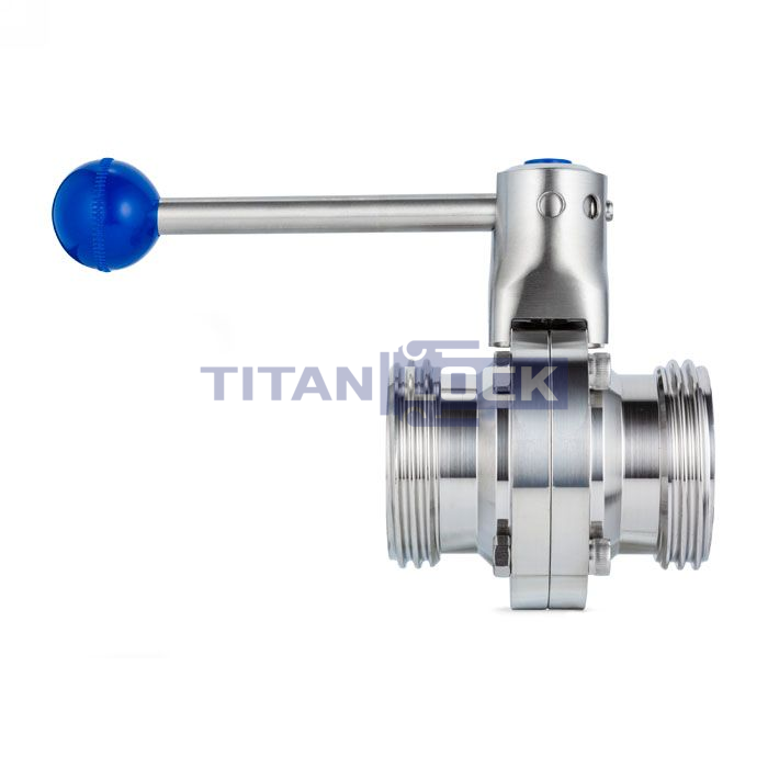 Кран шаровый нержавеющий (AISI304) DN40, типа резьба-резьба, DIN TLHBV038THS TITAN LOCK