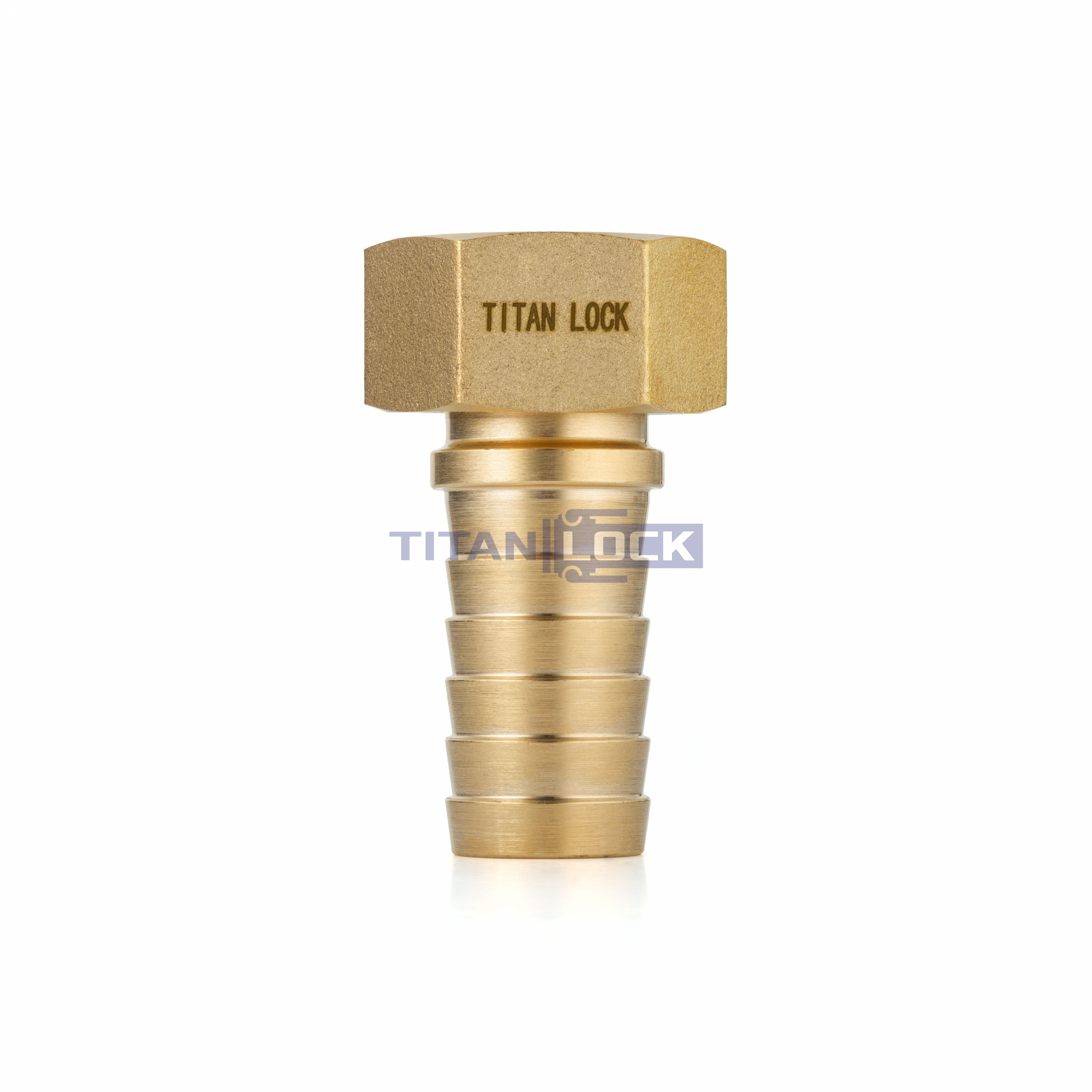 Штуцер для пара  DIN 2826, с концом под рукав, латунь, вн.резьба, 1" TLSTDIN-F1 TITAN LOCK