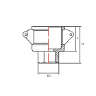 Камлок алюминиевый тип D серия "EcoLine" розетка, внутр. резьба BSP 8", TL800DAL-EL TITAN LOCK