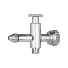 Нижний кран уровнемера с пробоотборником DN15 (трубка 20мм), нерж. 304, TL015LTLS TITAN LOCK